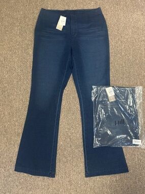J.Jill Women Purejill Indigo Knit Boot Jeans Moonlit Dark Wash Stretch NEW RARE